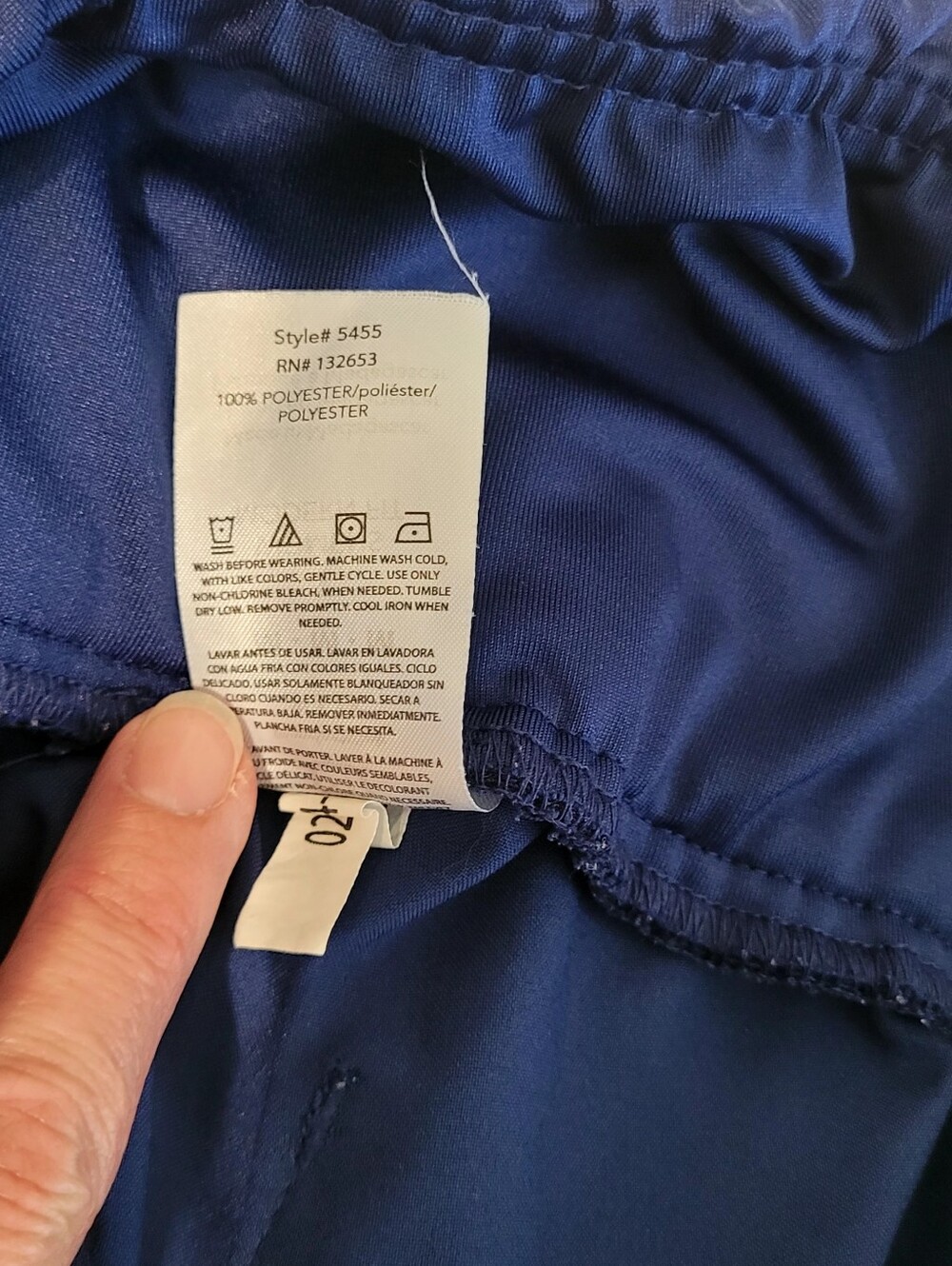 WonderWink Navy Maternity Jogger Pants with Support Panel - Picture 11 of 16